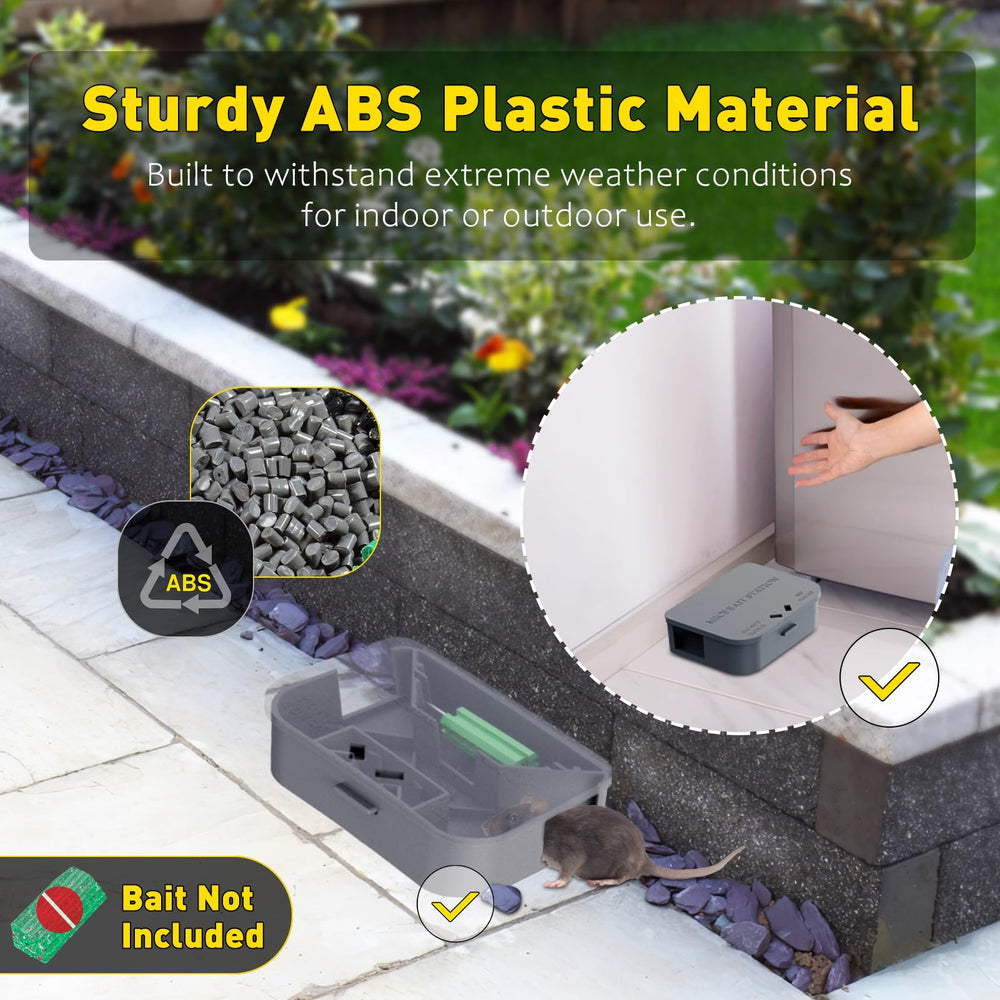 Anblak open interior bait tray showing refillable area for convenient servicing