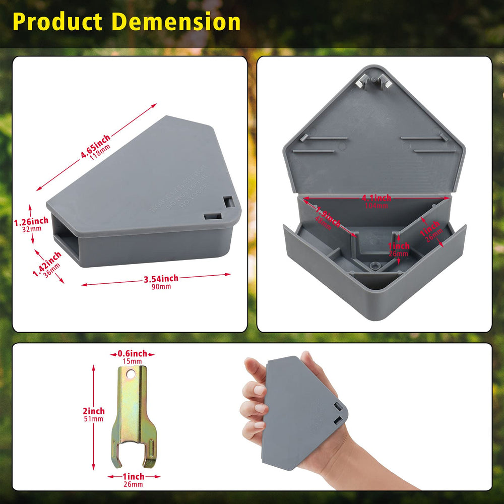 Anblak open station with bait inside demonstrating easy refill and inspection benefit