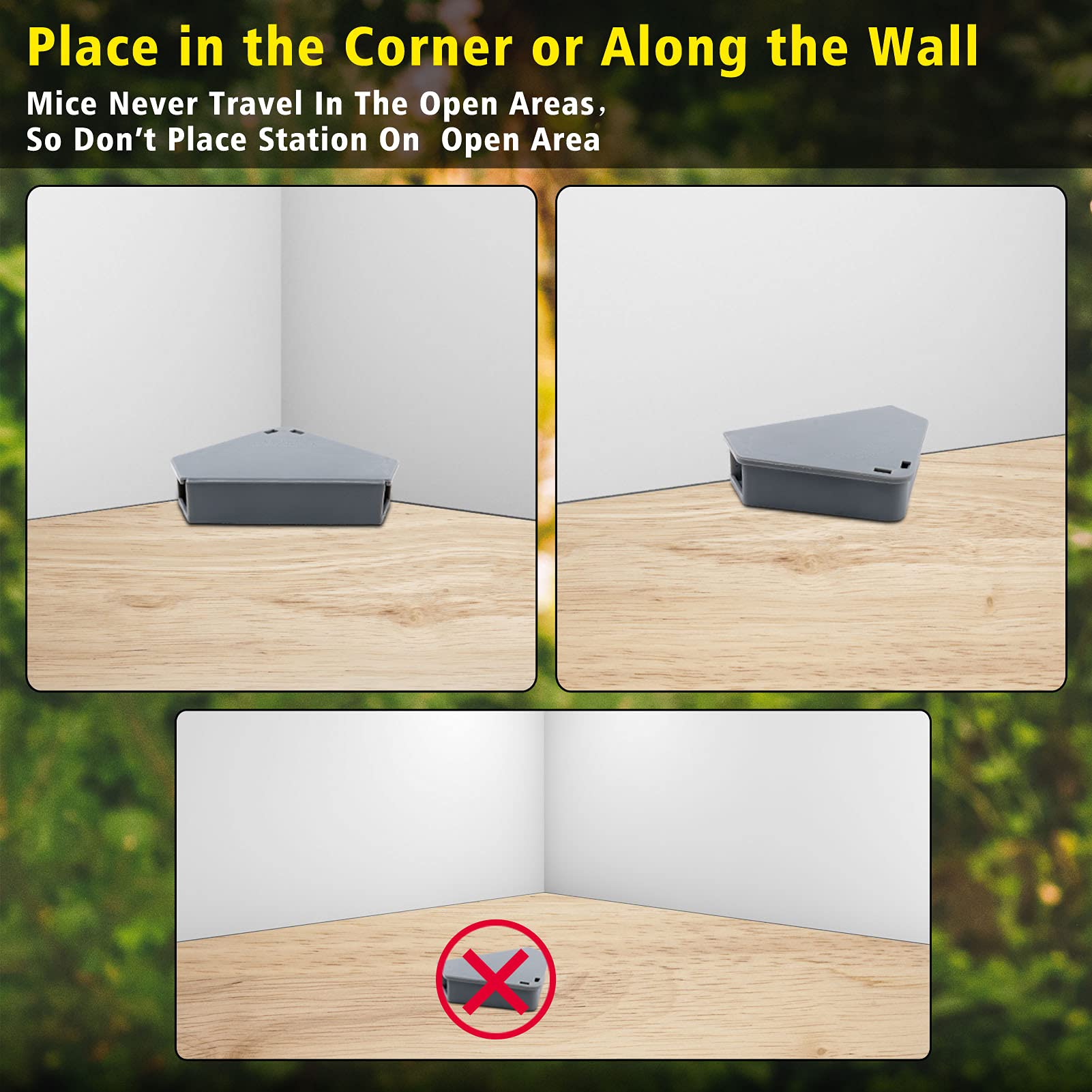 Anblak station positioned under shelf demonstrating discrete indoor placement benefit