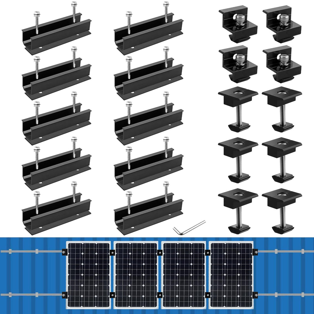 Anbte front view of rails and clamps showing complete kit benefits