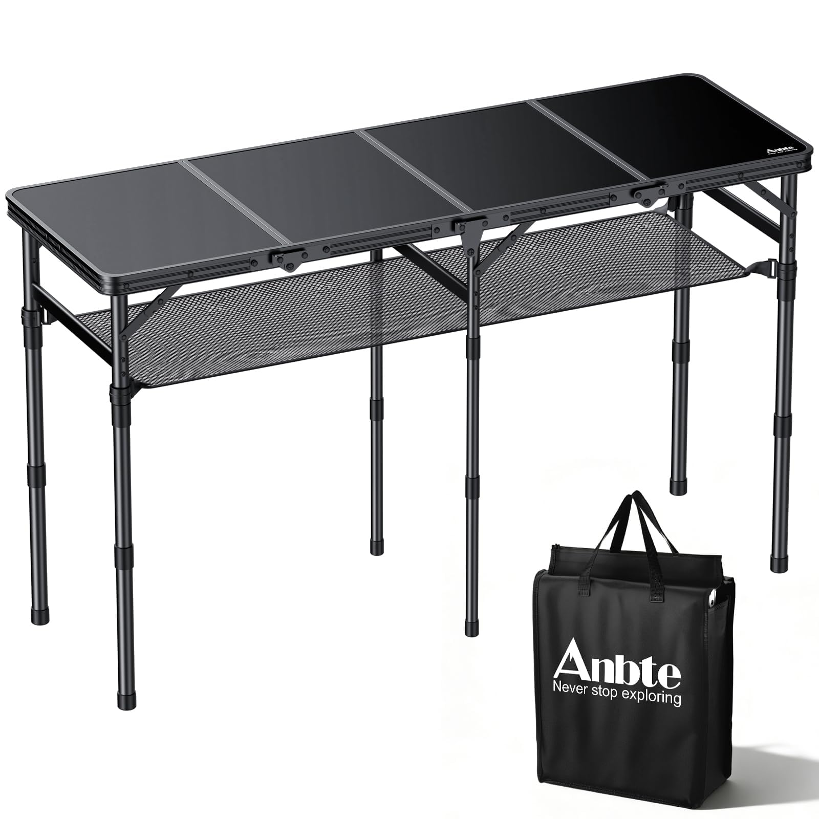 Anbte front view folded briefcase for compact transport and easy storage