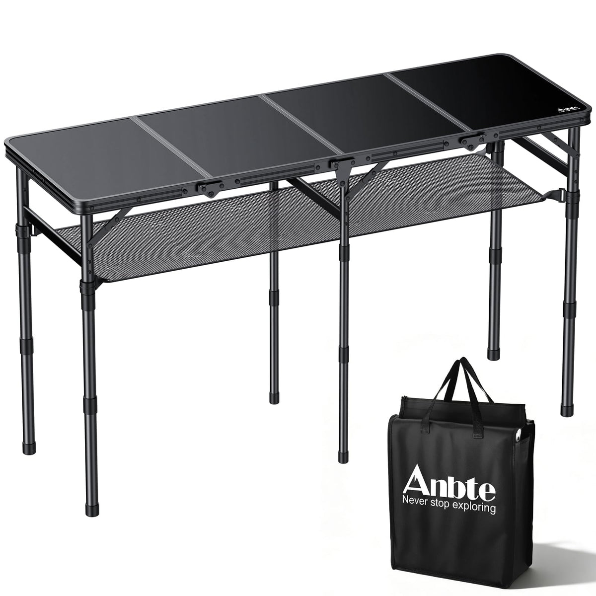 Anbte front view folded briefcase for compact transport and easy storage