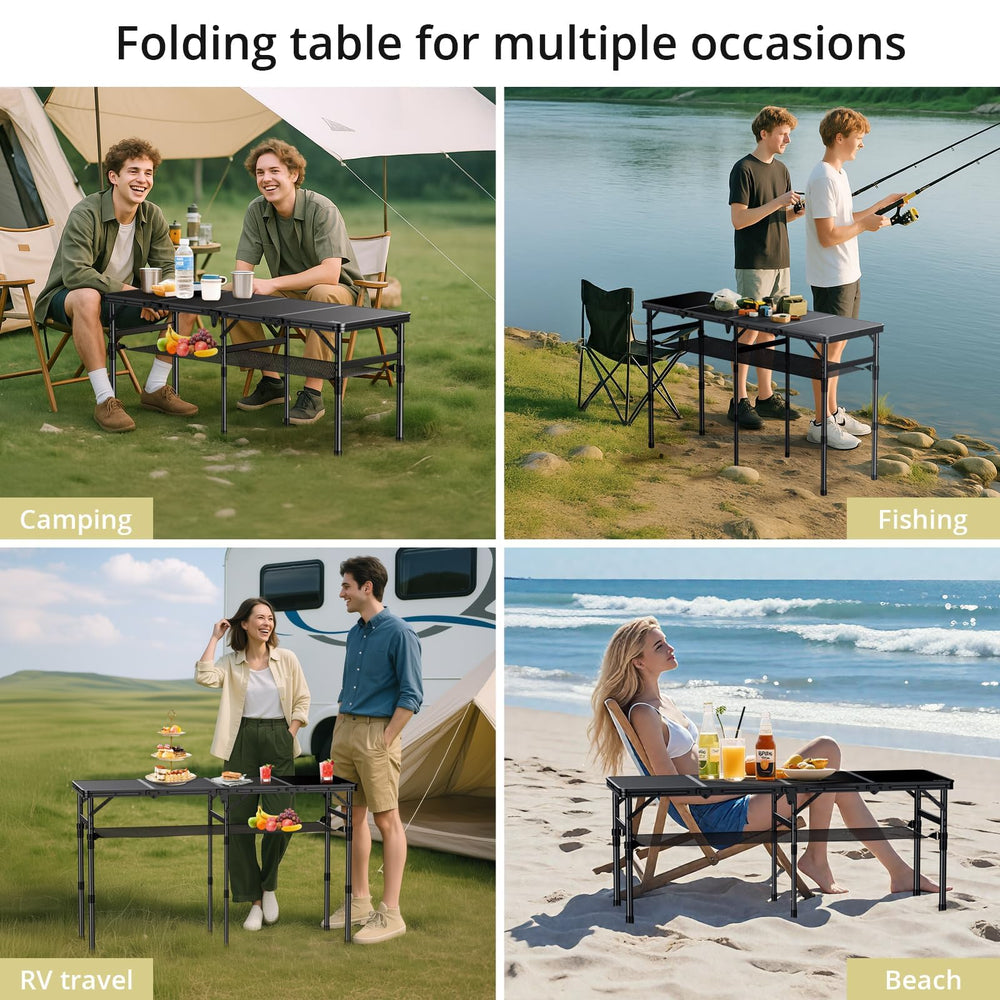 Anbte in-use as camp kitchen for convenient outdoor food prep