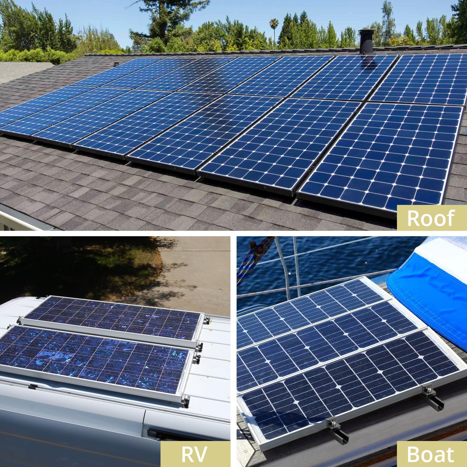 Anbte installation on RV roof illustrating compact, durable mounting