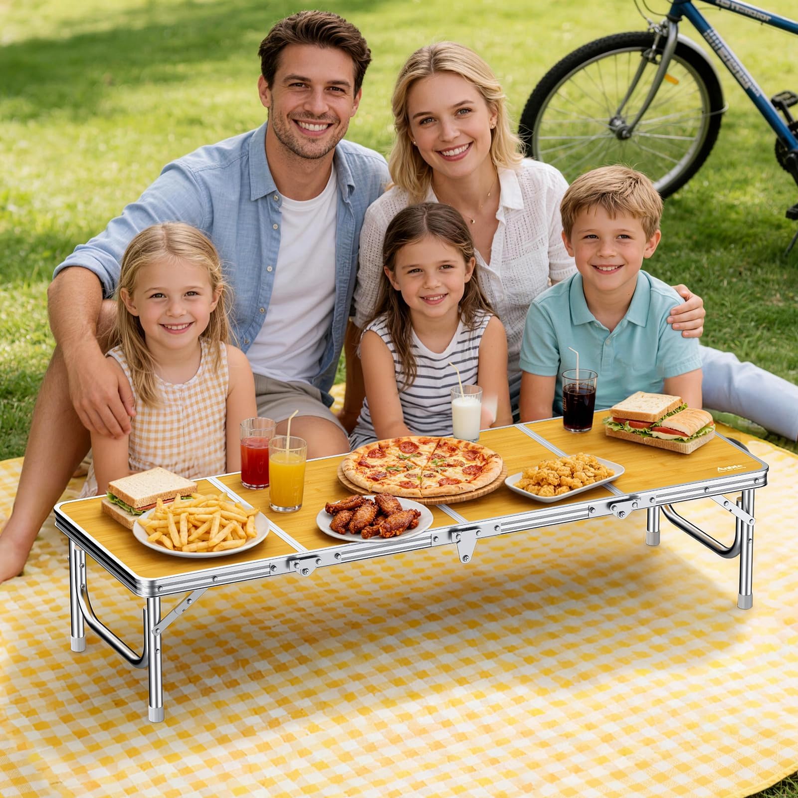 Anbte set up on a beach for a picnic illustrating outdoor convenience benefit