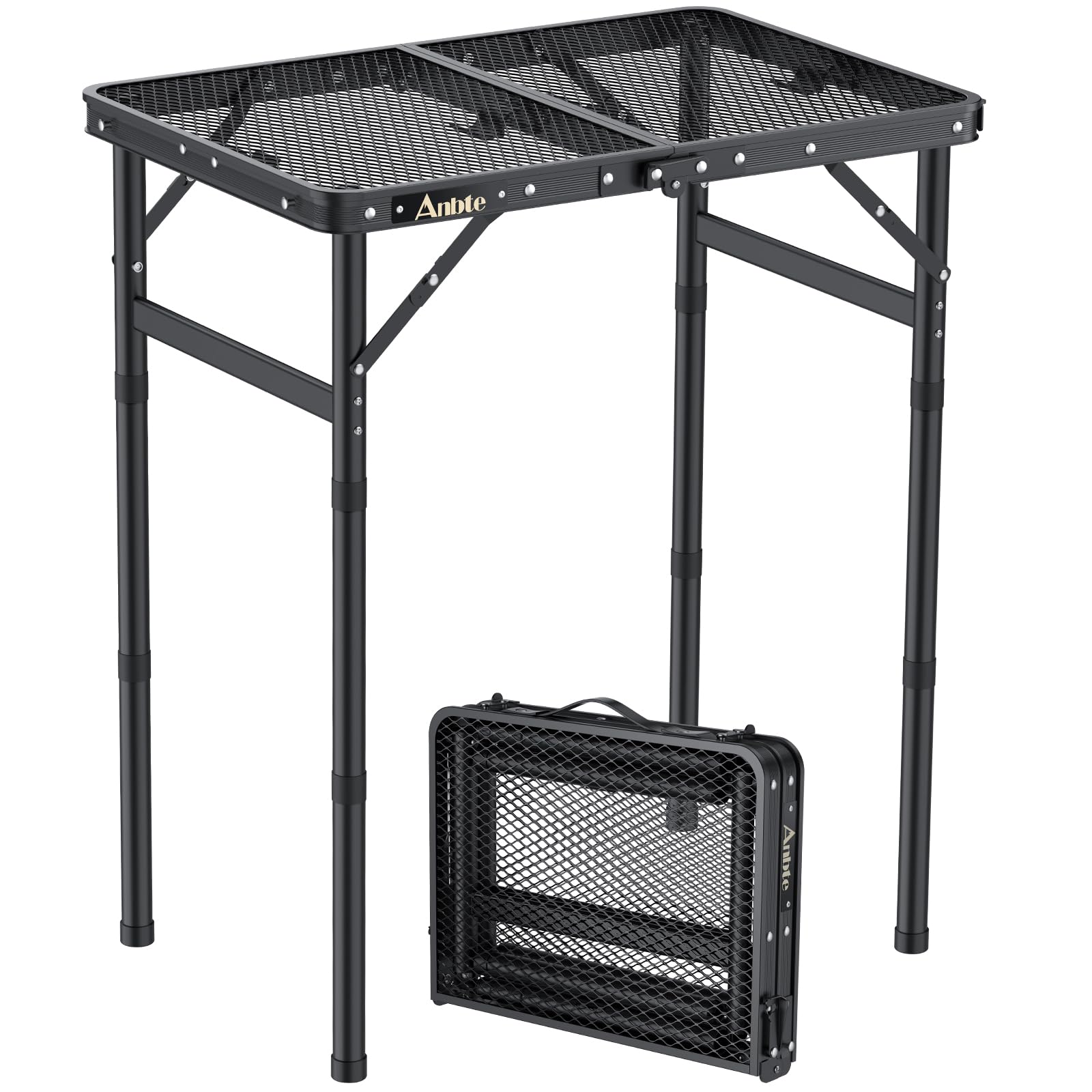 Anbte mesa plegable frontal vista completa, portátil y estable