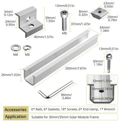 Anbte aluminium rail close-up highlighting lightweight profile and high load capacity
