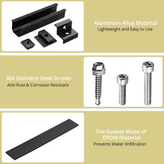Anbte stainless screws and EPDM pads protecting roof seals