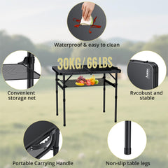 Anbte storage net closeup organizing utensils and gear for convenience