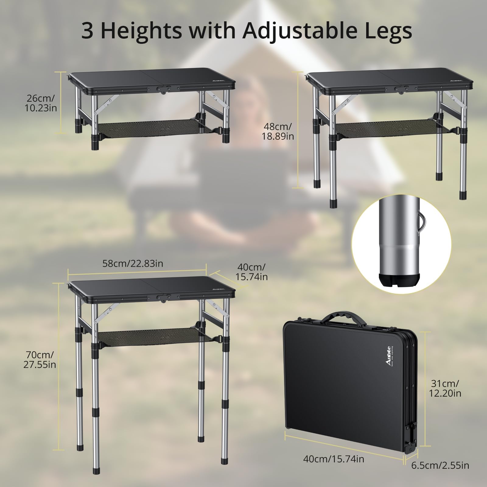Anbte waterproof tabletop close-up showing easy-to-clean surface benefit