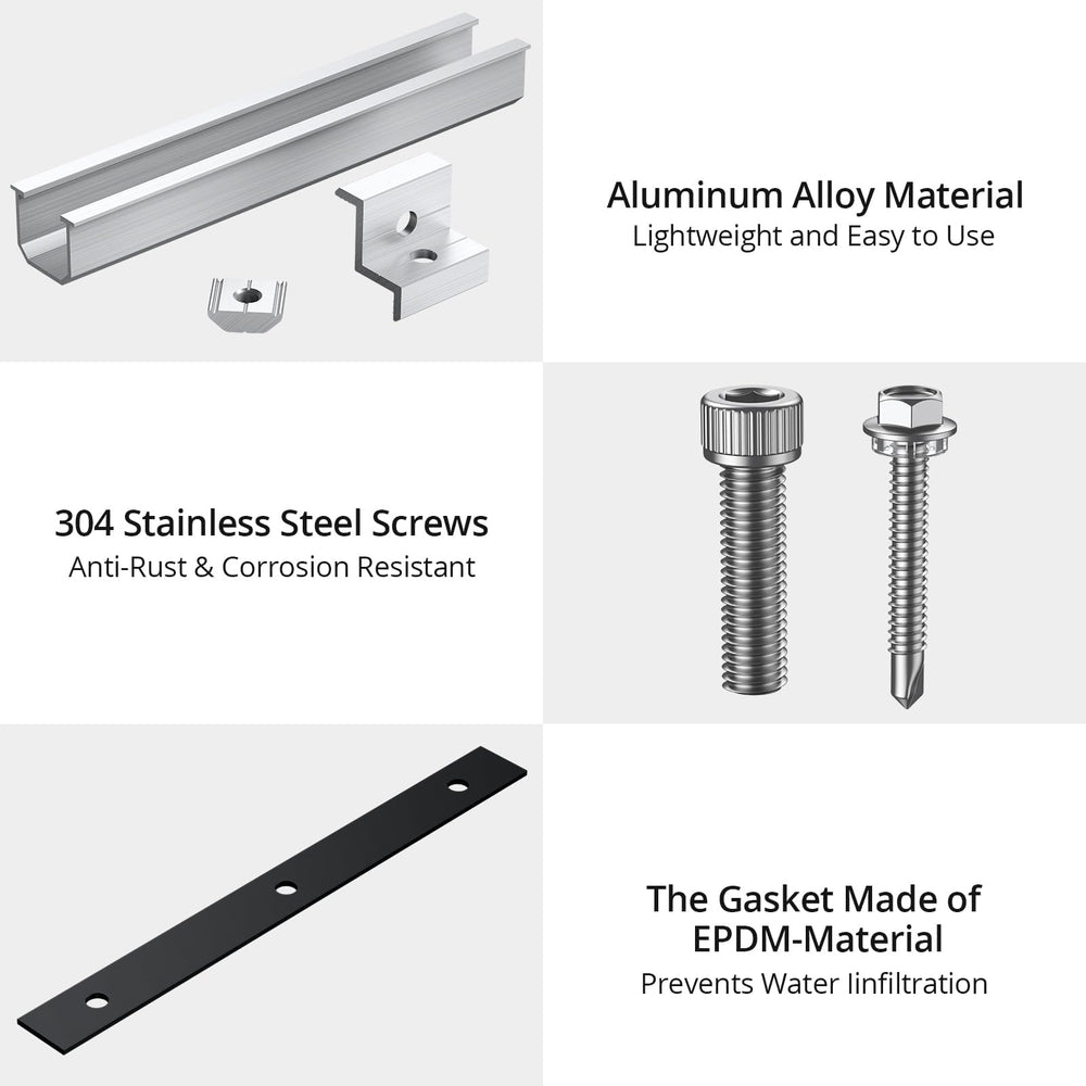 Anbte Z-bracket fixed to roof substrate demonstrating secure attachment and reduced stress