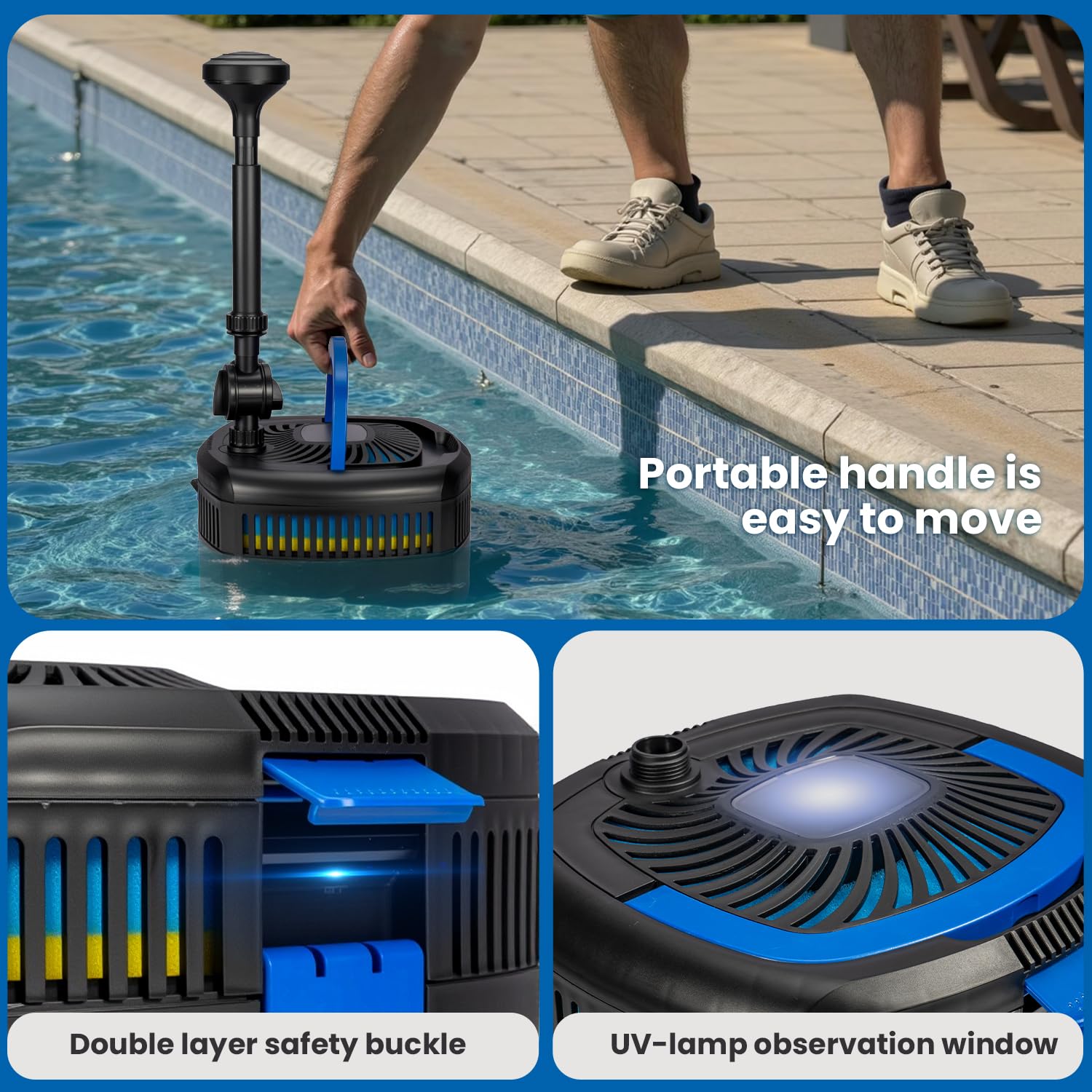ANBULL installed in koi pond lifestyle scene showing aesthetic enhancement benefit