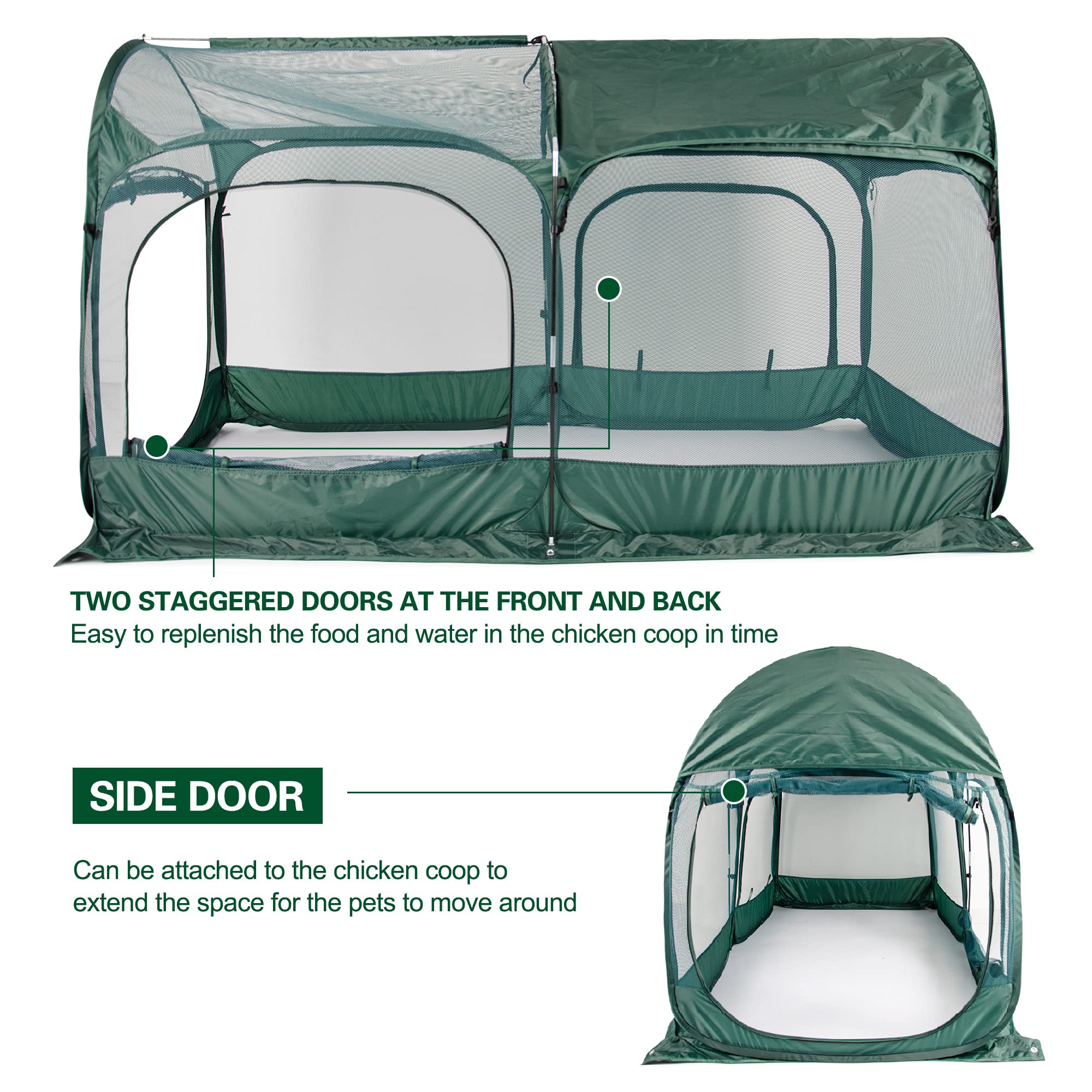 ANC POP side door connected to coop showing seamless integration benefit