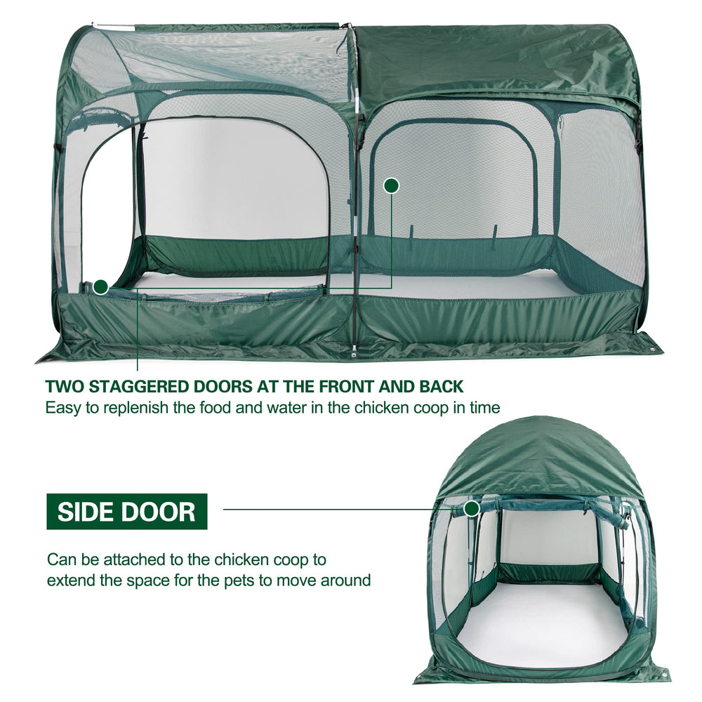 ANC POP side door connected to coop showing seamless integration benefit