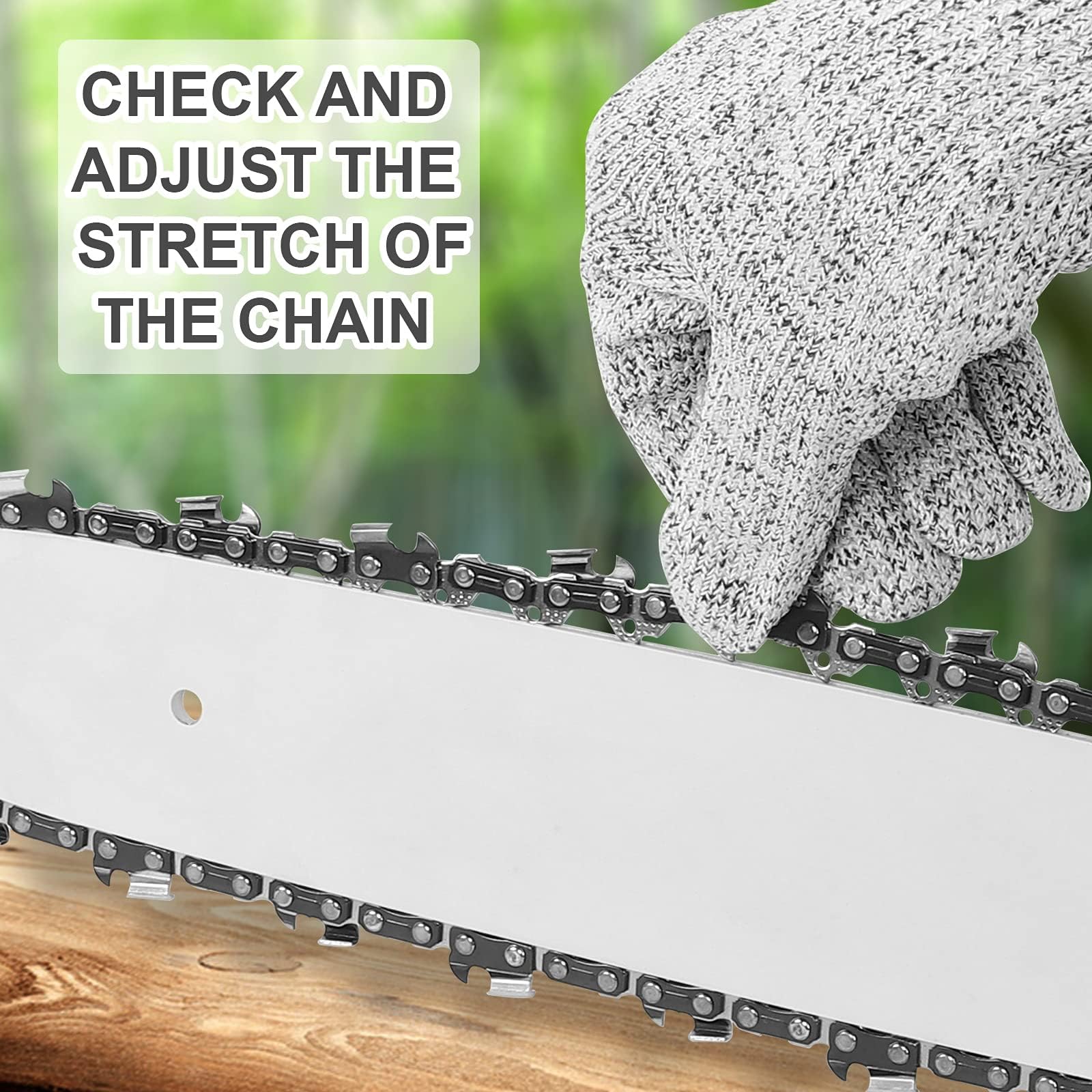 ANCKNE chain cutting a branch illustrating reliable cutting performance