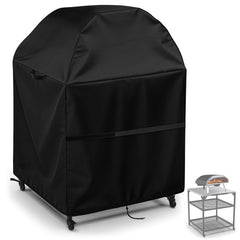 Andacar front view showing full cover protecting an Ooni table and preventing weather damage