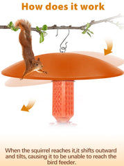 andergi mounted on shepherd's hook protecting hanging feeder