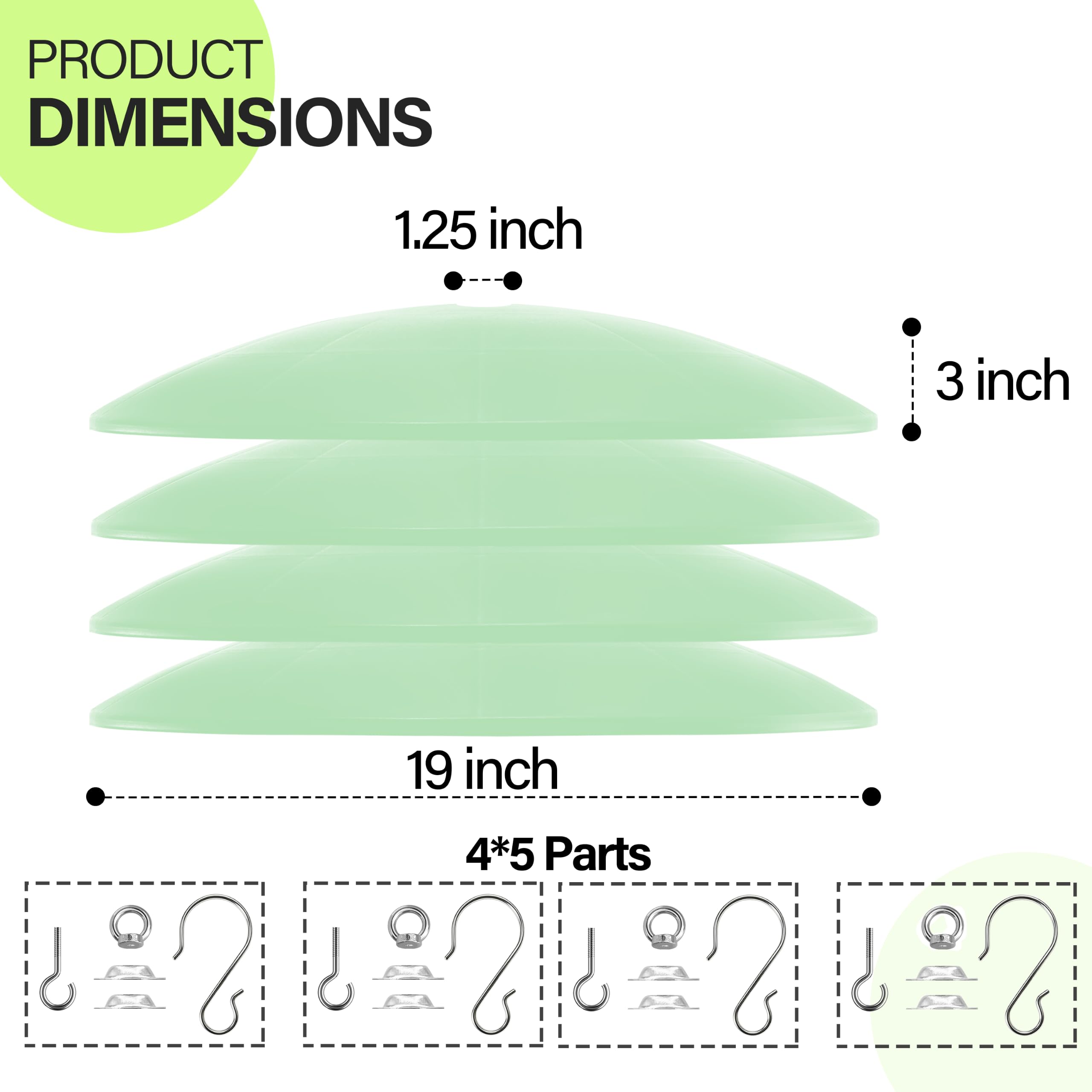 andergi rubber pads and stopper accessories fitting various pole diameters