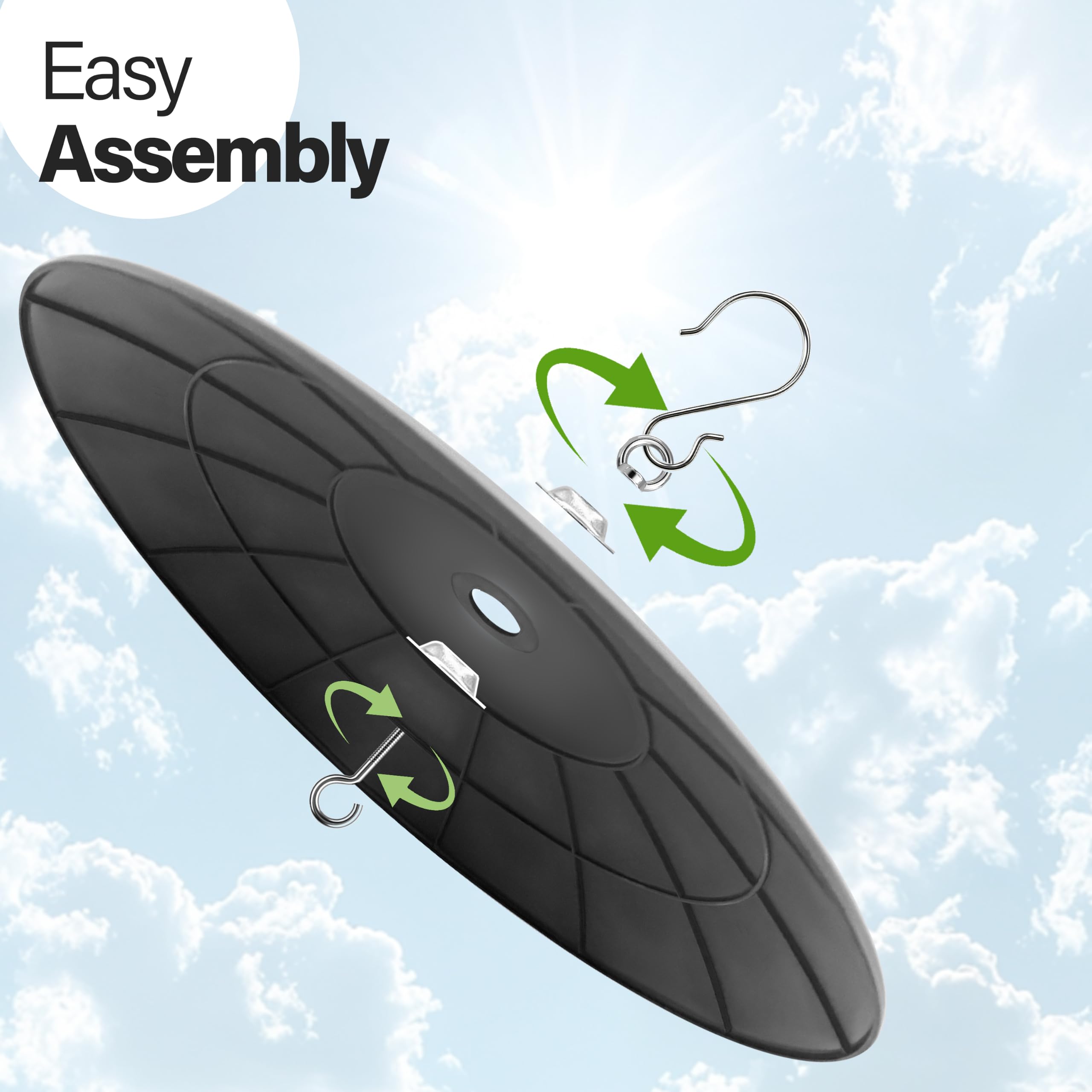 andergi baffle beside feeder demonstrates 19.25-inch scale for prevention