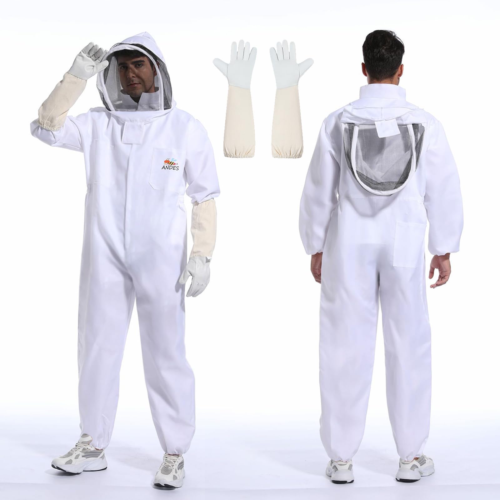 ANDES full suit front view showing complete coverage and ease of movement