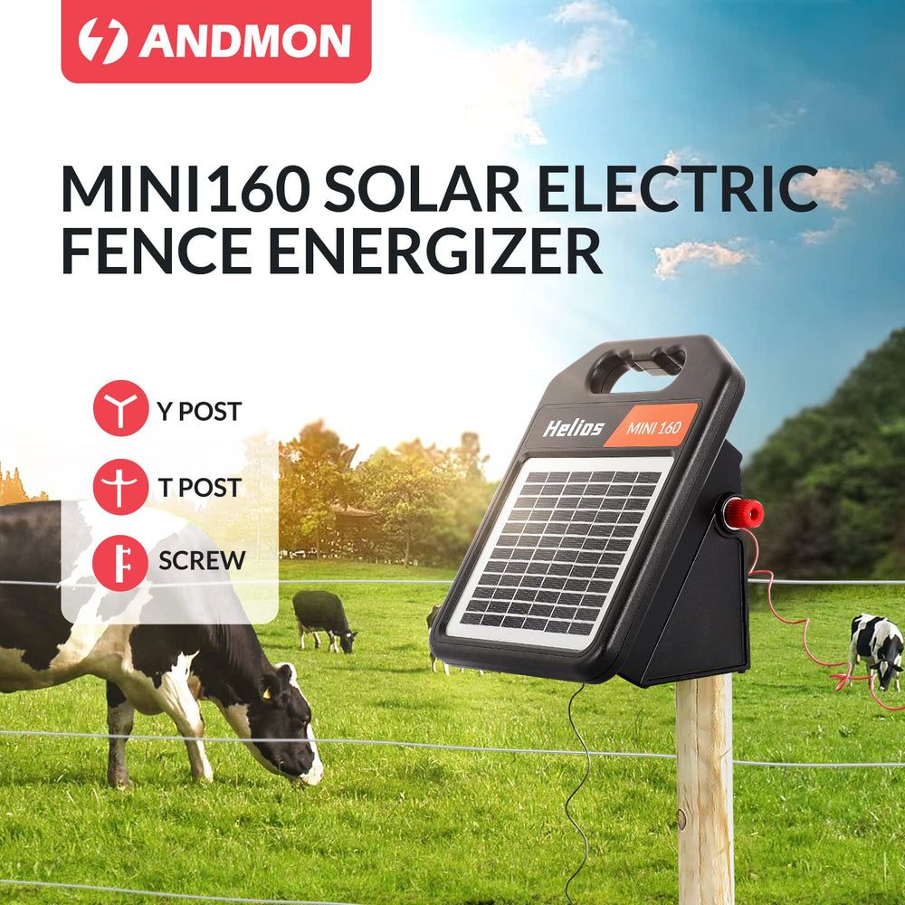 ANDMON installed on a T-post in pasture demonstrating portable protection