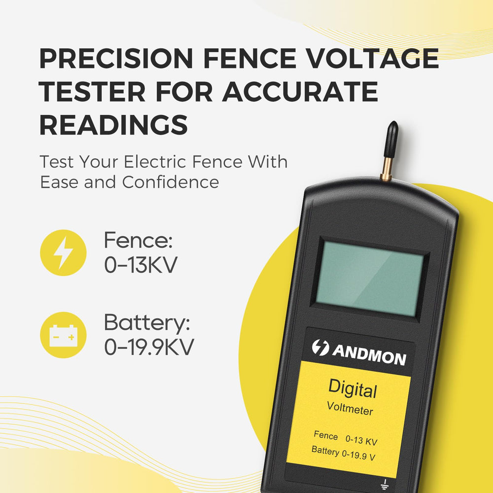 ANDMON LCD closeup displaying voltage numbers for easy, visible measurement