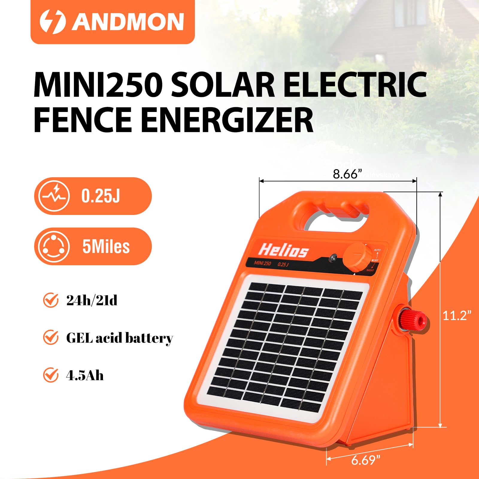 ANDMON MINI250 housing detail showing weatherproof casing for long-term durability