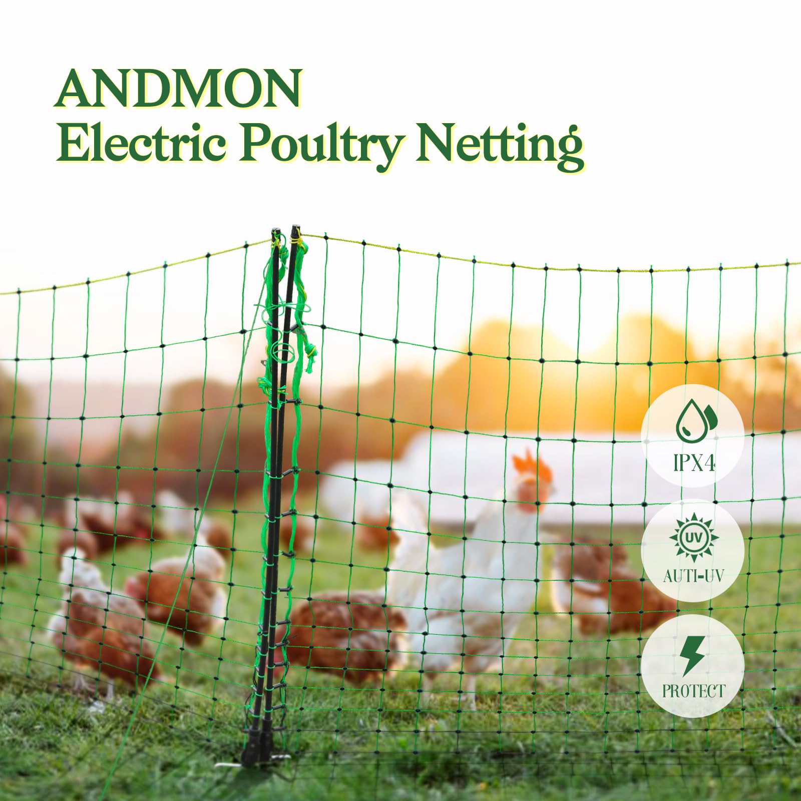 ANDMON double-spike fiberglass post detail for fast, secure anchoring