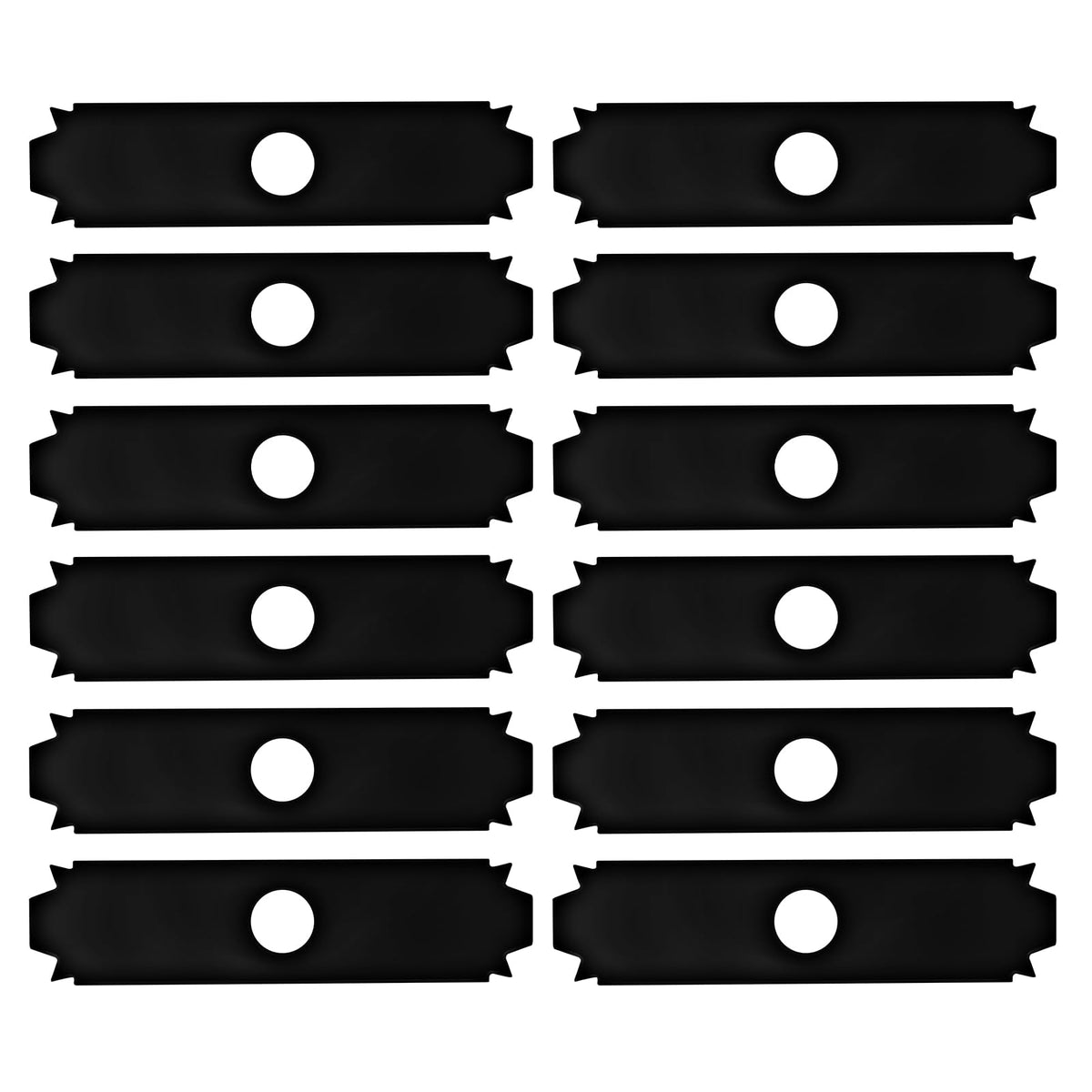Andorm AC04215 front view of 12-pack blades showing durable steel for reliable replacements
