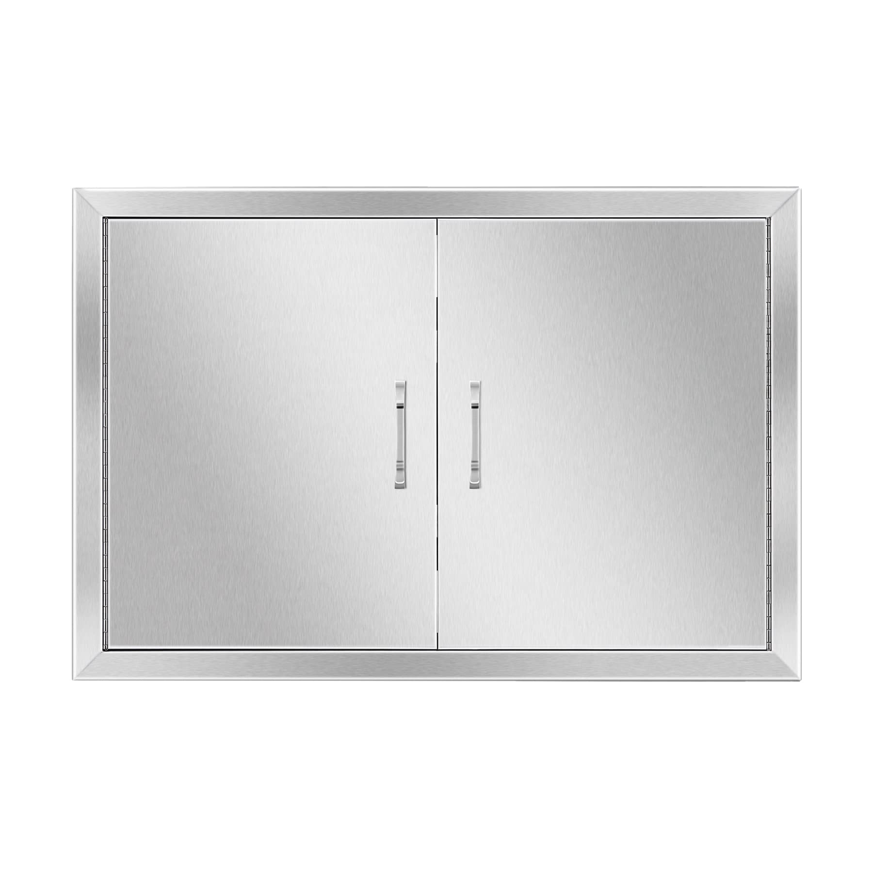 Anfrere front view of stainless steel access door showing clean island look