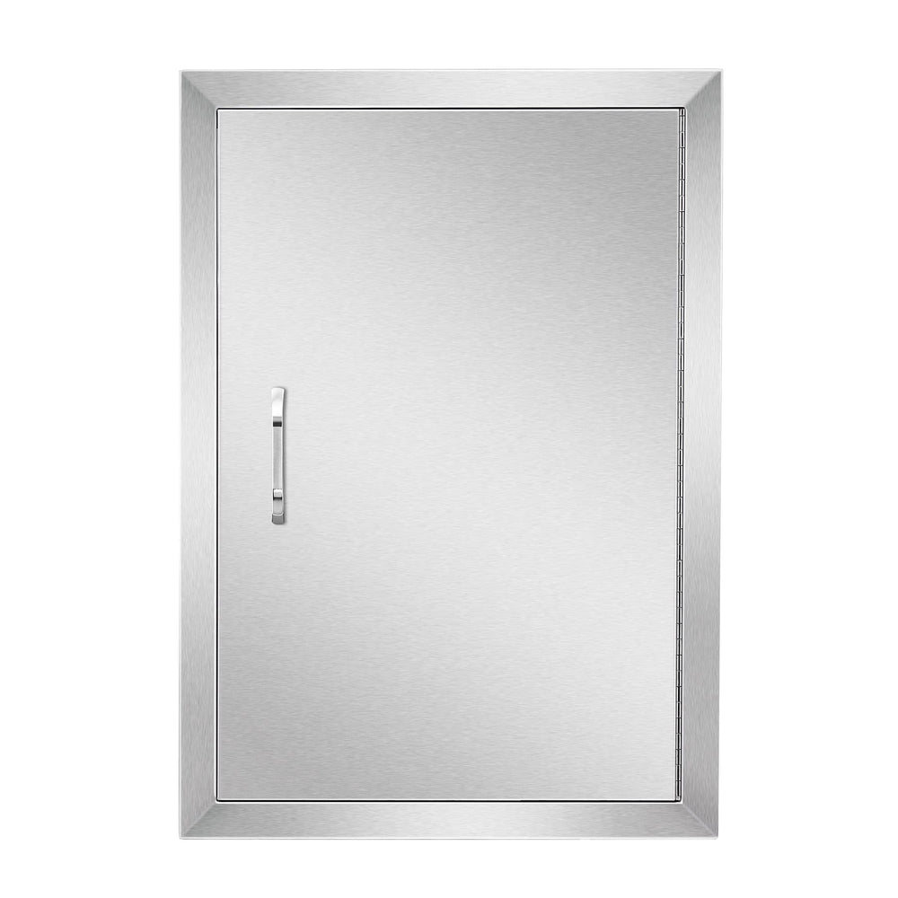 Anfrere front view access door showing sleek brushed nickel finish and durable build
