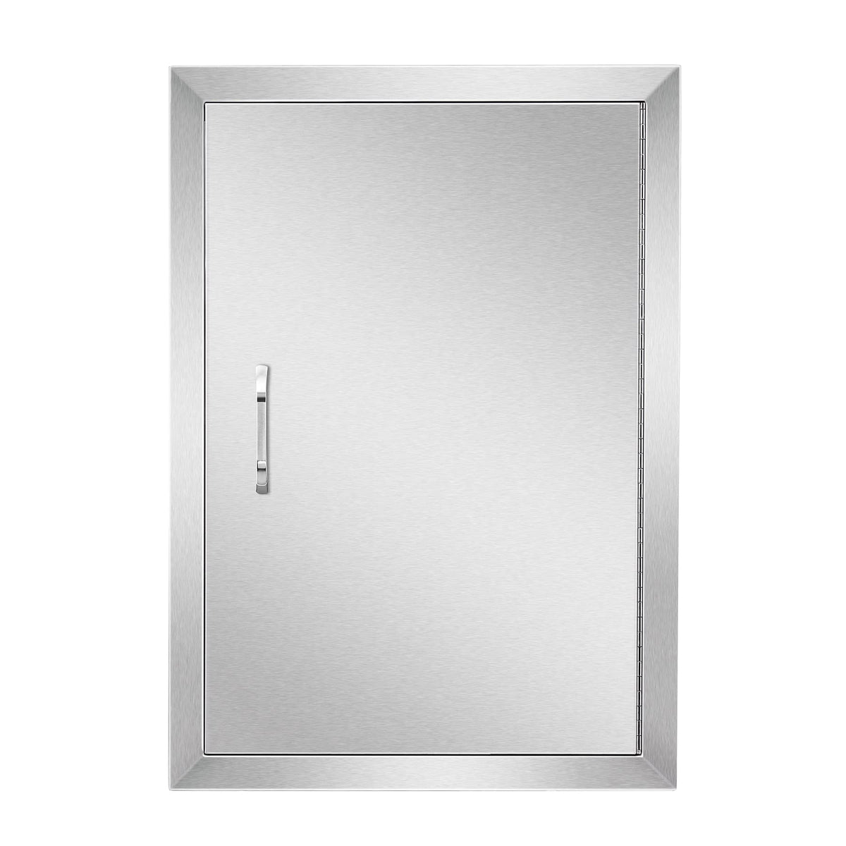 Anfrere front view access door showing sleek brushed nickel finish and durable build