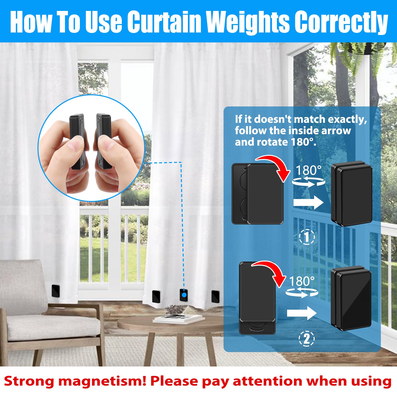 ANGAR magnetic weight securing tablecloth corner showing anti-lift benefit