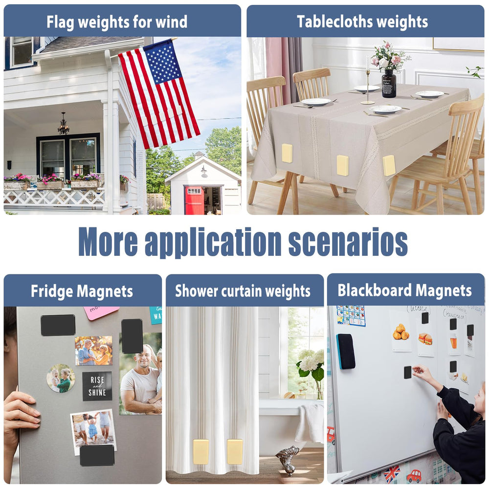ANGAR magnetic weights stabilizing shower curtain to reduce clinging and movement