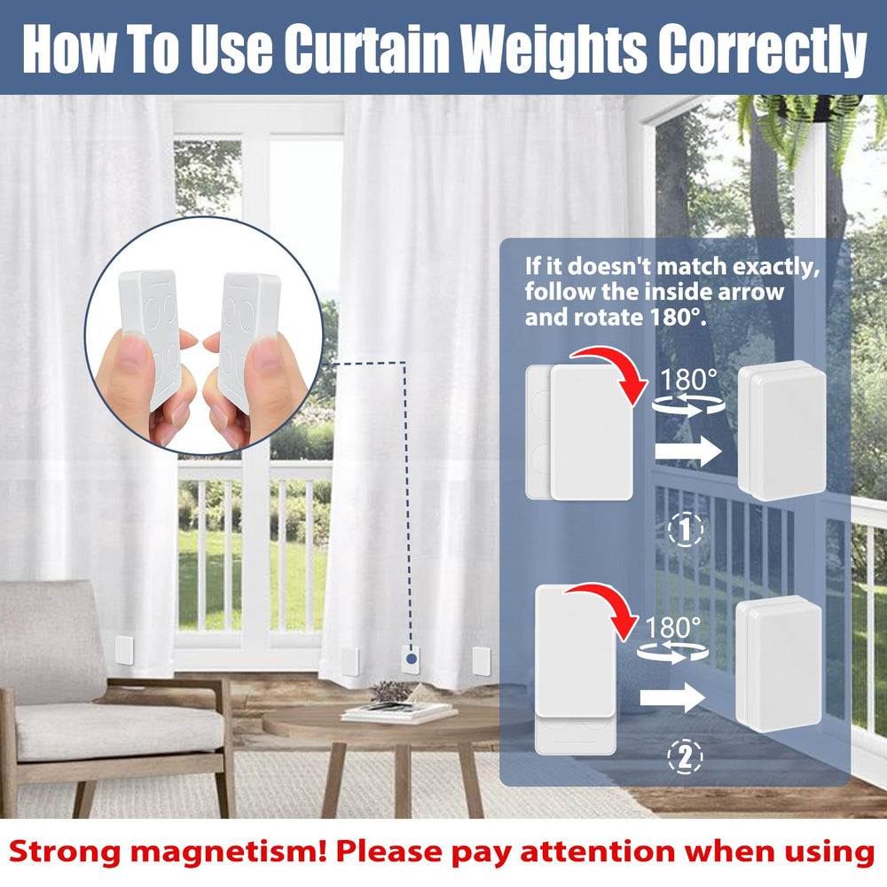 ANGAR attached to a shower curtain hem demonstrating moisture resistance and secure hang