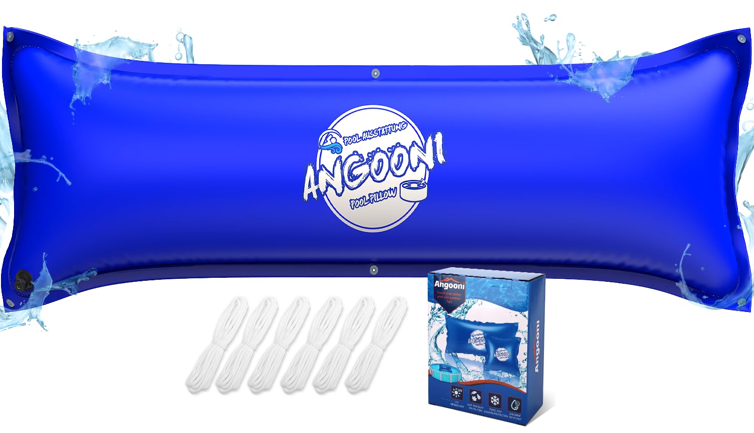 Angooni front view of inflated pillow showing strong support benefit