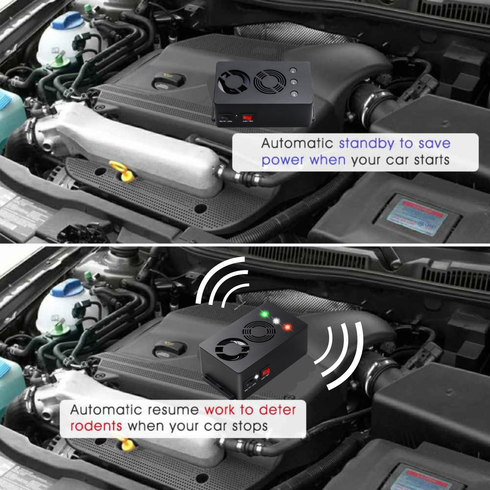 Angveirt installed under a car hood protecting wiring and hoses from rodents