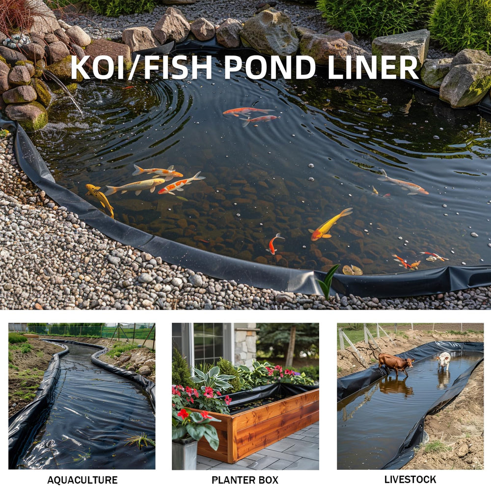 ANHAN liner used on a garden waterfall showing durable water containment