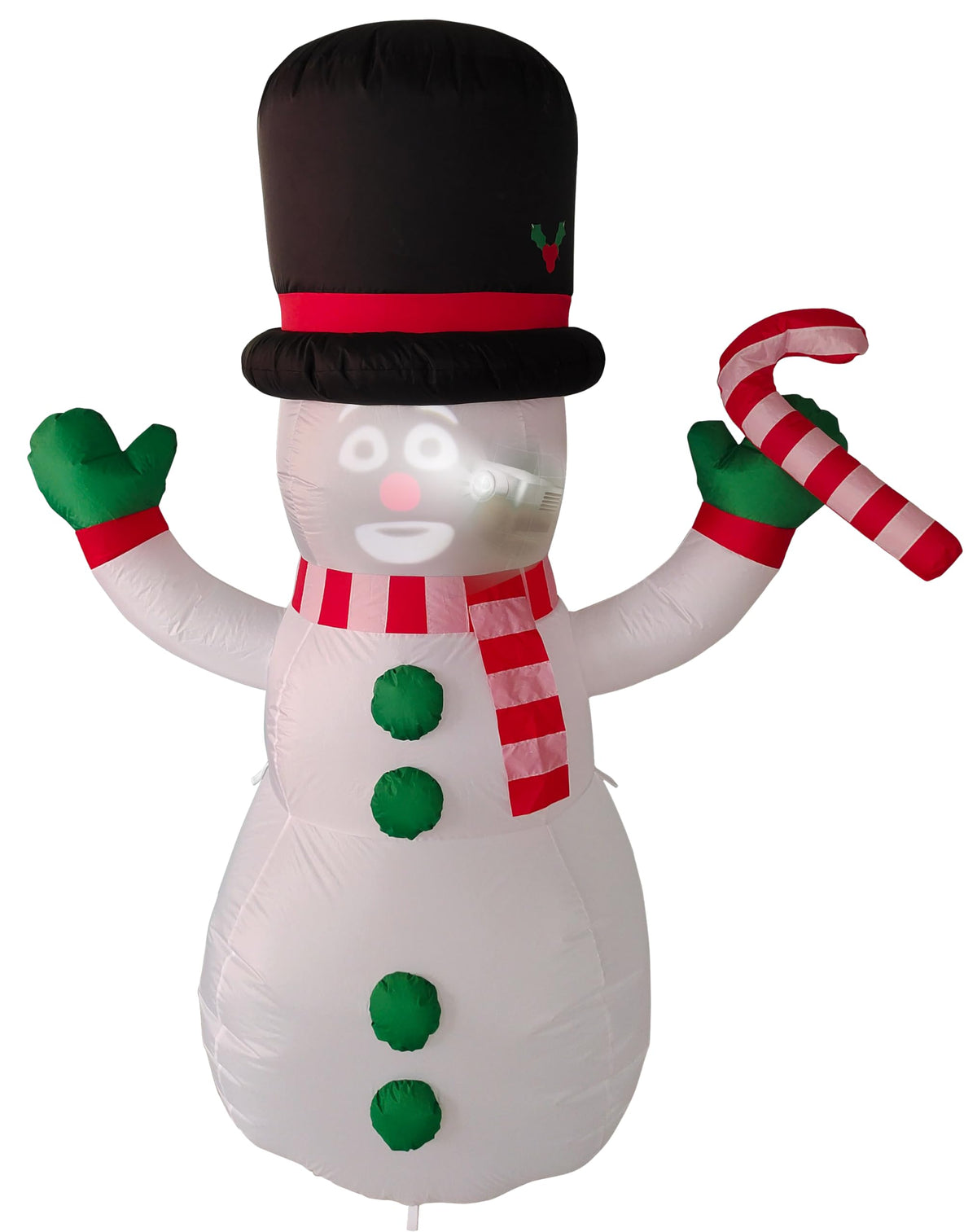 ANIMAT3D FrostByte front view showing full seven-foot animated snowman for yard impact