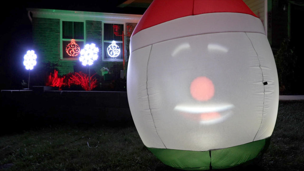 ANIMAT3D inflated Mr. Chill in a yard during daytime demonstrating easy outdoor placement
