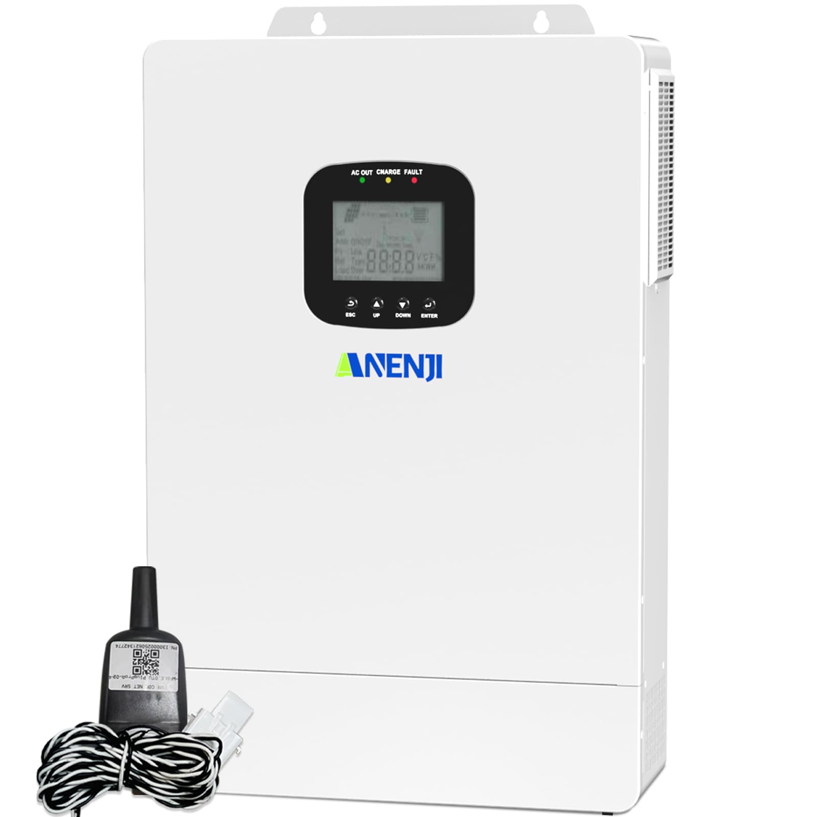 Aninerel front panel showing buttons and indicators for easy system control