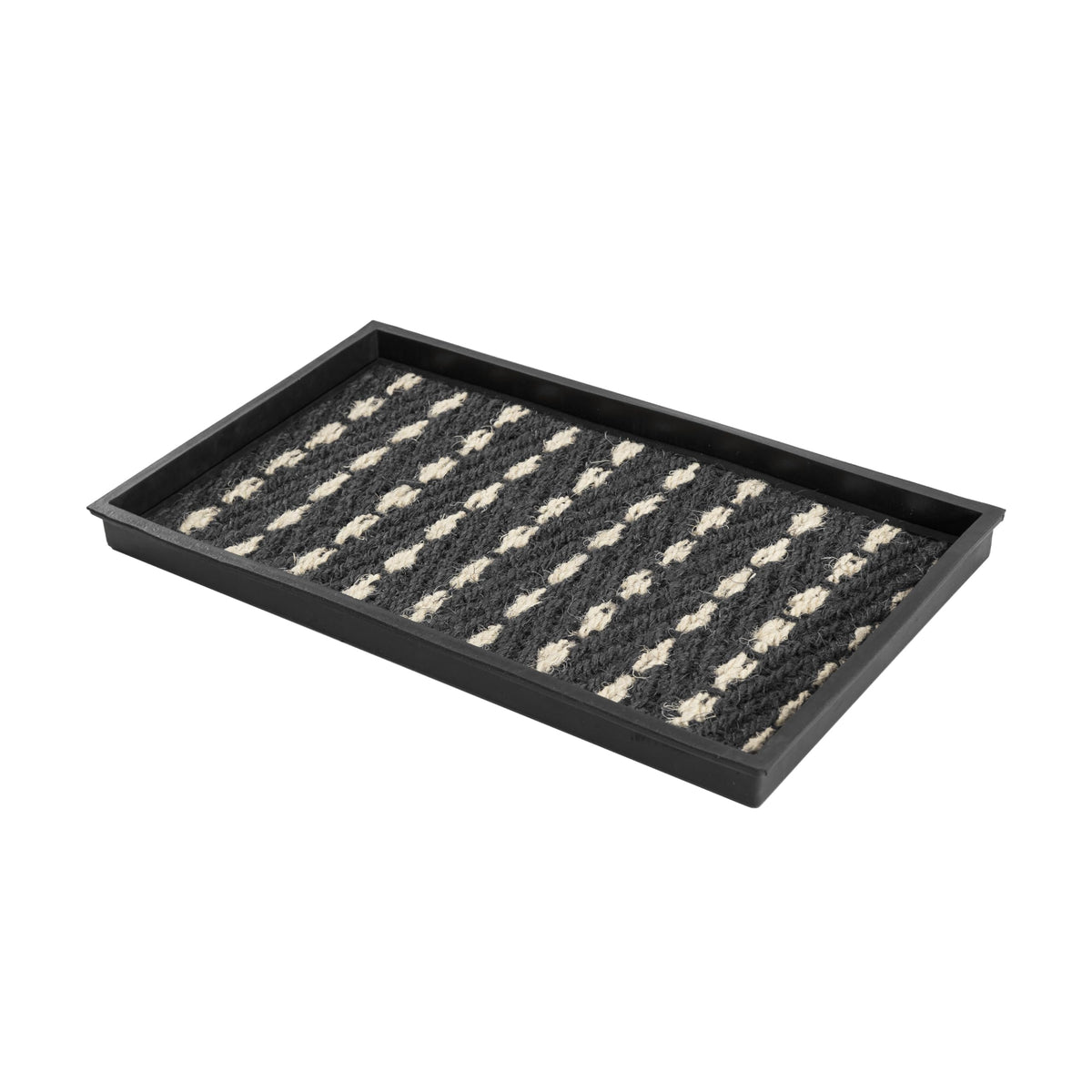 Anji Mountain front view of tray protecting floors and organizing shoes