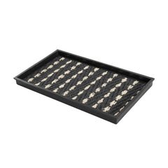 Anji Mountain front view of tray protecting floors and organizing shoes