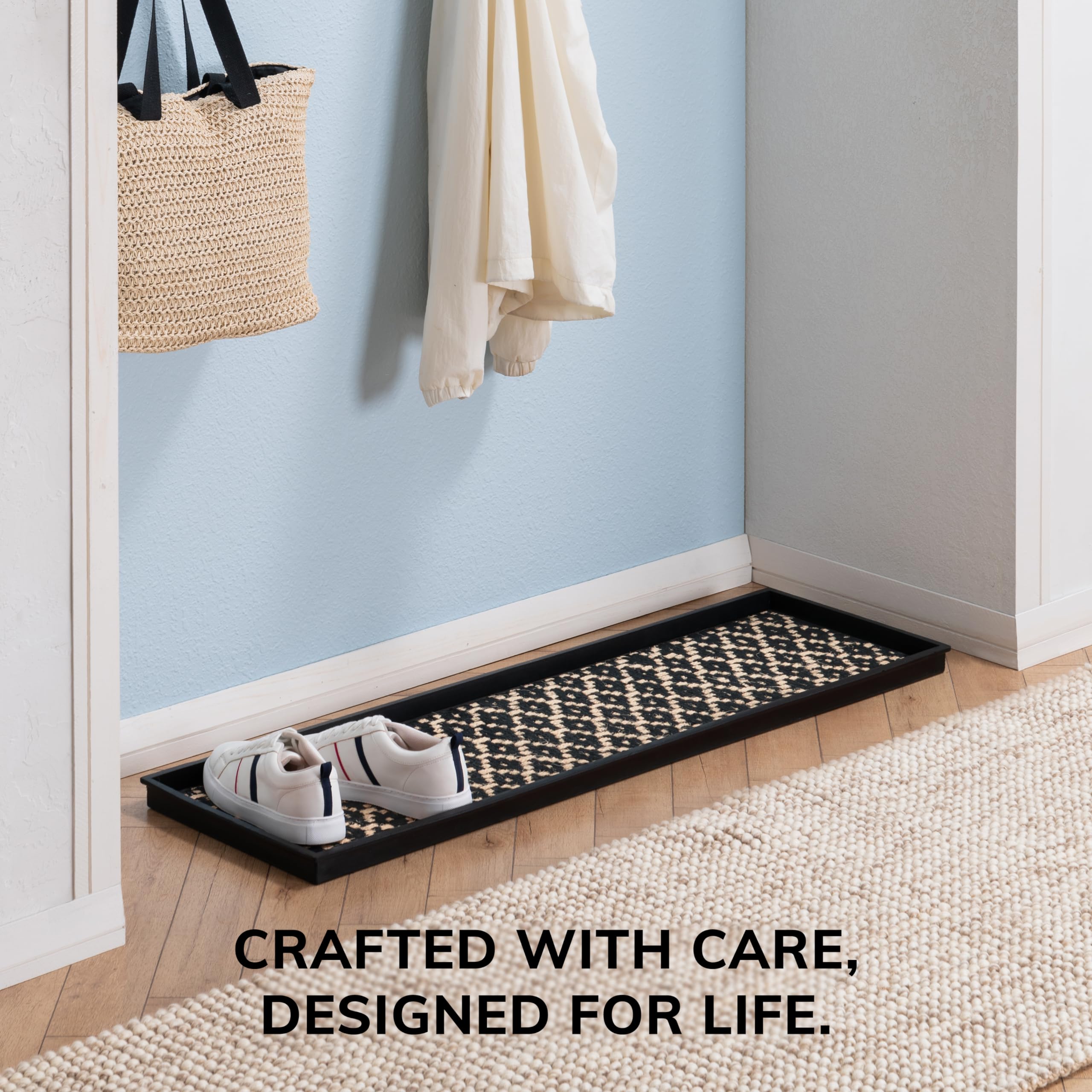 Anji Mountain tray with shoes demonstrating capacity and scale