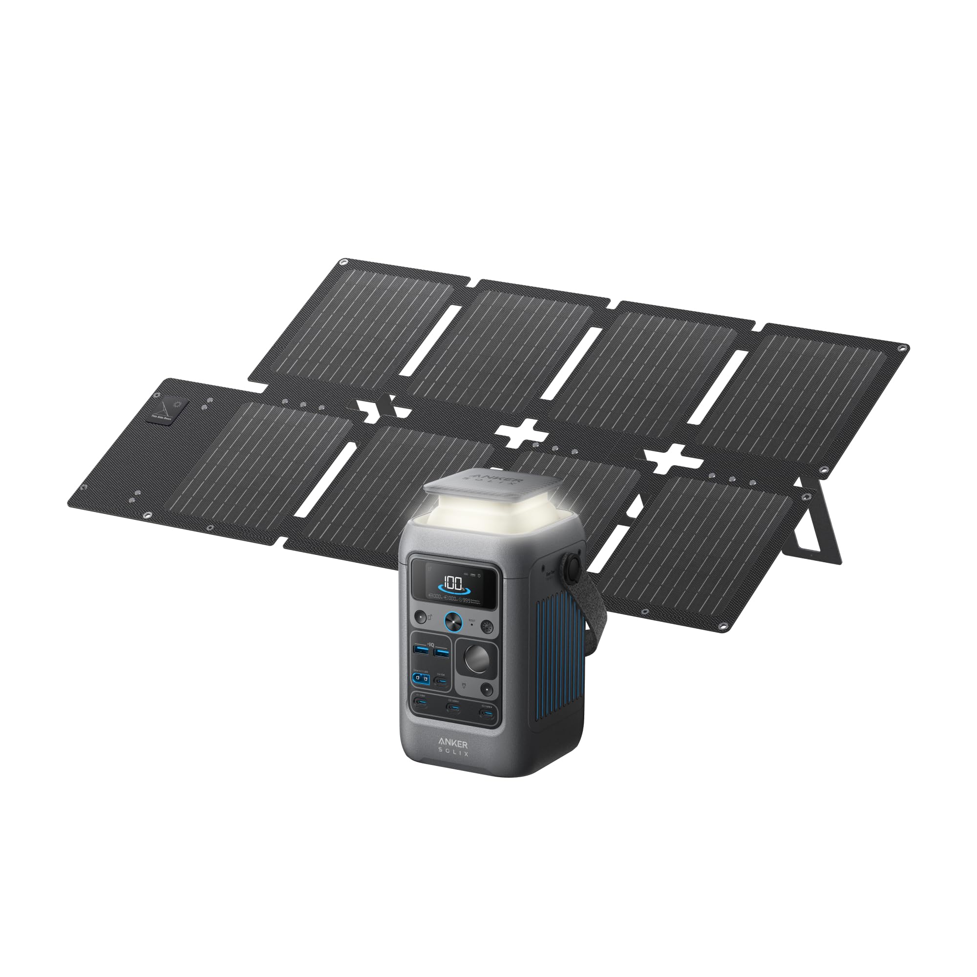 Anker SOLIX C300 front view showing compact power station and display benefit portable power