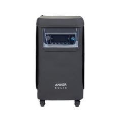 Anker SOLIX cover pocket holding cables showing organized storage benefit