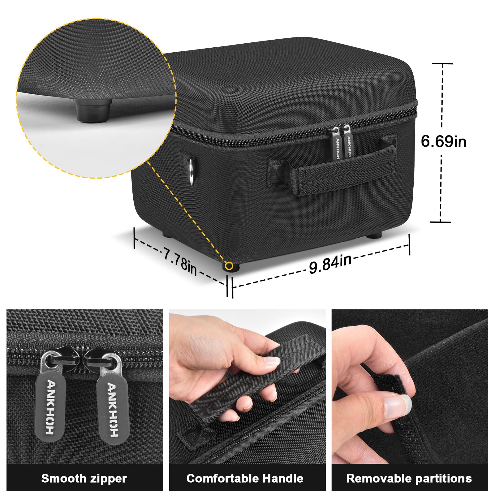 ANKHOH open clamshell interior with modular divider for organized gear