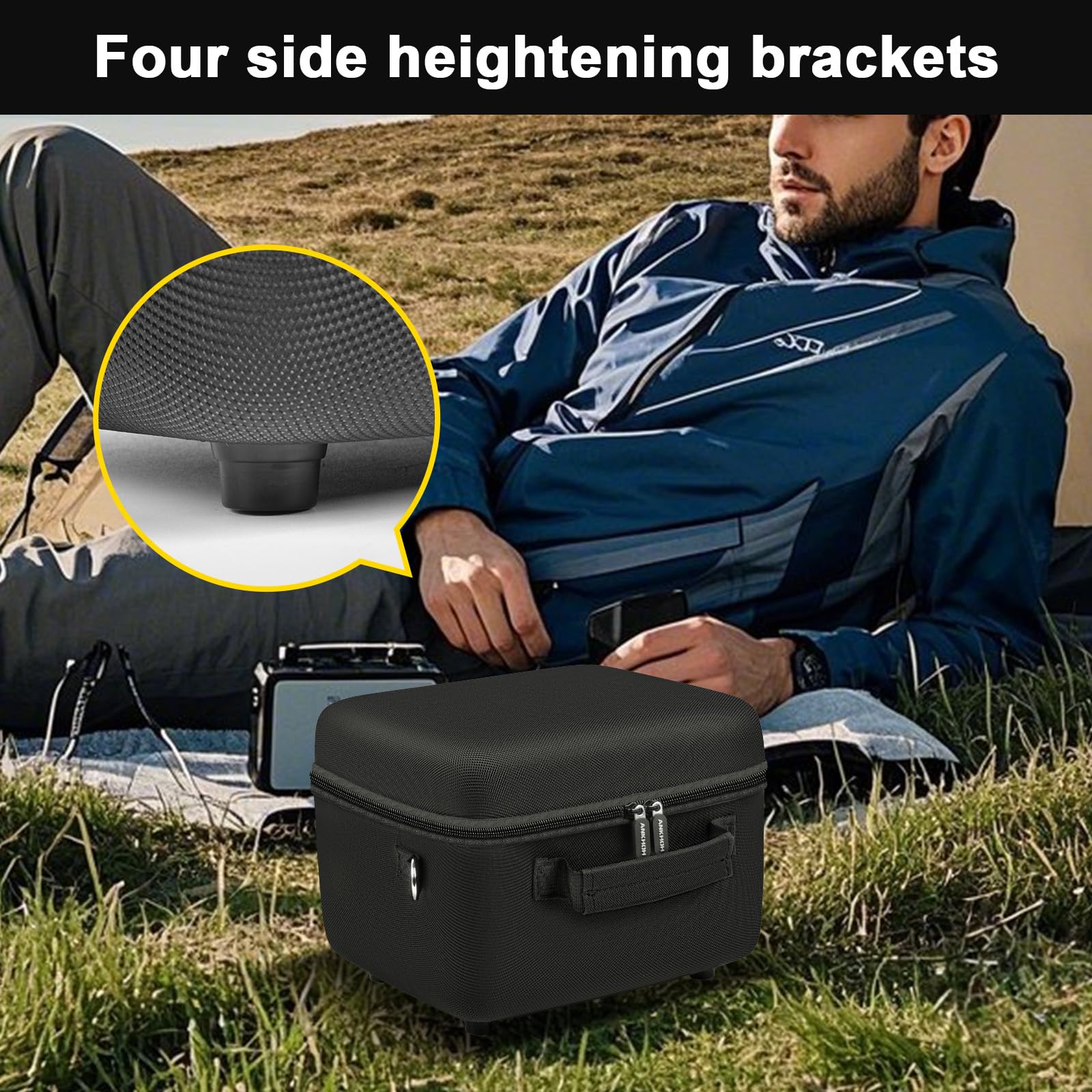 ANKHOH with shoulder strap carried in hand for easy transport