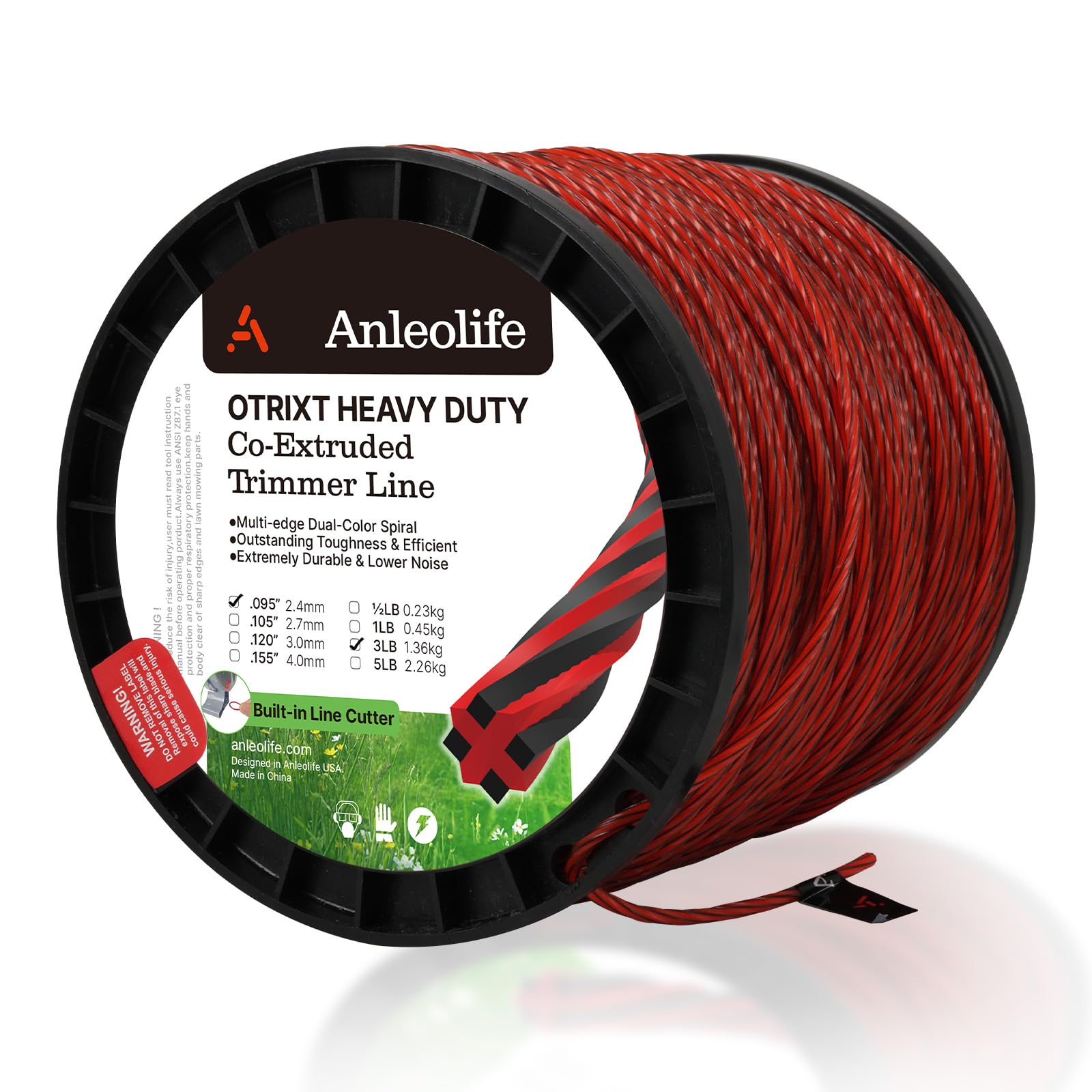 Anleolife front view of 921ft spool showing packaging and capacity benefit