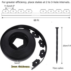 Anleolife edging forming a curved flower bed illustrates flexible shaping